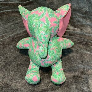 Lilly Pulitzer stuffed elephant.